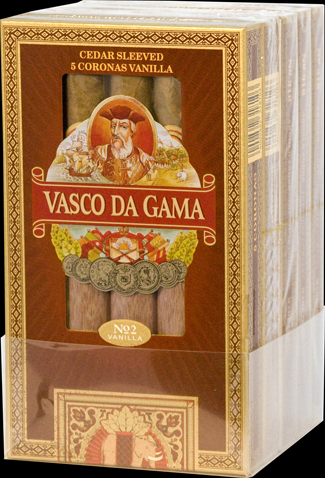 Vasco da Gama Coronas №2 Vanilla. Блок на 5 пачек