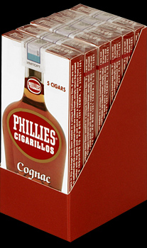 Phillies Cognac. Коробка на 6 пачек сигарилл