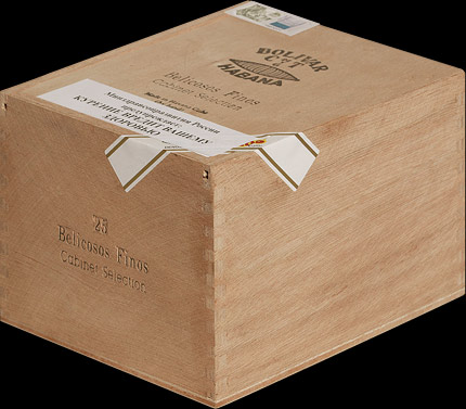 Bolivar Belicosos Finos. Коробка со сдвижной крышкой на 25 сигар