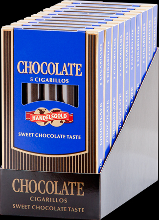 Handelsgold Chocolate Cigarillos. Блок на 10 пачек