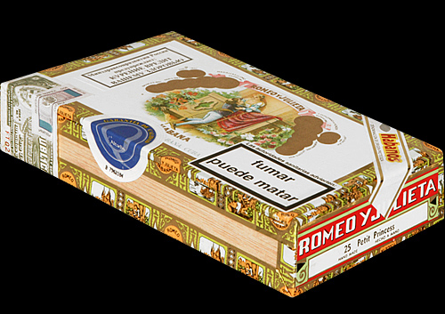 Romeo y Julieta Petit Princess. Коробка на 25 сигар