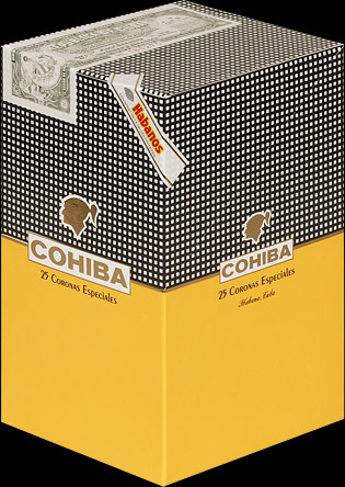 Cohiba Coronas Especiales. Коробка на 25 сигар