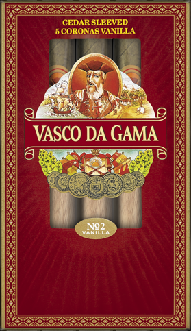 Vasco da Gama Coronas №2 Vanilla. Пачка на 5 сигар