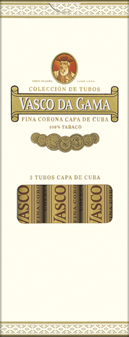 Vasco da Gama Fina Corona Capa de Oro. Пачка на 3 сигар