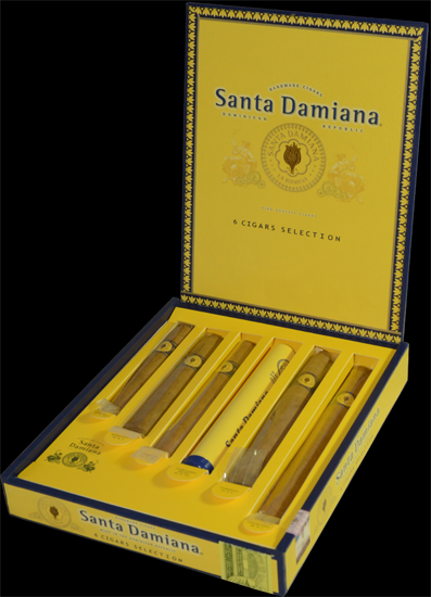 Набор Santa Damiana 6 Cigar Selection. Открытая коробка на 6 сигар